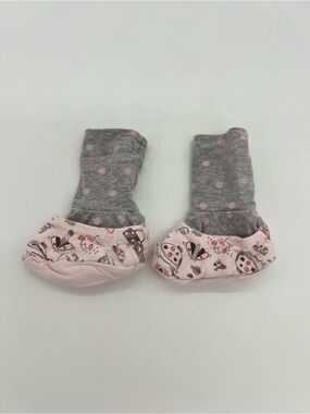 Baby Girls Pink Gray Polka Dot Cotton Socks 0-12 Months